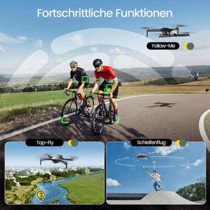 Holy Stone HS460 GPS drons ar 4K kameru iesācējiem, 26 min. Ilgs lidojuma laiks, bezkontaktu motors, sekojiet man, atgriešanās, 5G FPV pārraide, salokāms kameras drons, kas sver mazāk par 249 g, paredzēts pieaugušajiem