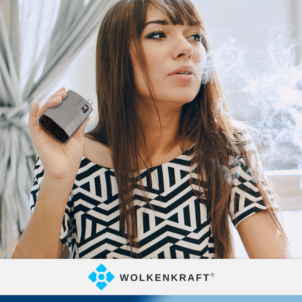 WOLKENKRAFT ÄRiS ULTRA Premium iztvaicētājs - USB-C | Titāna kamera | Temperatūra 100–220 °C | Darbības taimeris 3–7 min. | ECA konvekcijas tehnoloģija *Ieroču metāls*