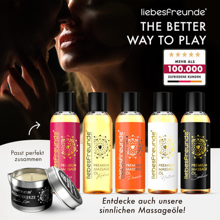 liebesfreunde® PREMIUM masāžas eļļa patīkamām masāžām - Erotiska masāžas eļļa, 150 ml