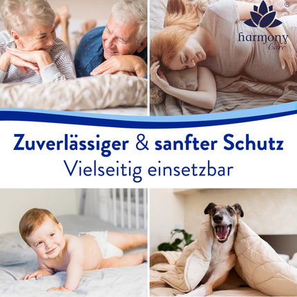 Harmony Care® mazgājams urīna nesaturēšanas ieliktnis 90x160 cm [ar neslīdošiem izciļņiem] - 1x neslīdošs urīna nesaturēšanas ieliktnis - elpojošs urīna nesaturēšanas gultas ieliktnis