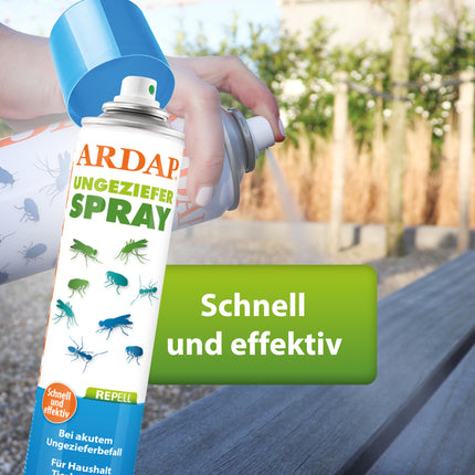 ARDAP Repell Pest Spray 750ml - Kukaiņu aerosols akūtai kaitēkļu invāzijai - Atbaidīšanas līdzeklis pret kukaiņu invāziju - Kukaiņu aerosols mājām - Odu aerosols - Bez kaitēkļiem - Iedarbojas ātri un efektīvi (PT19)