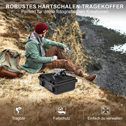 LEKUFEE ūdensnecaurlaidīgs pārnēsāšanas futrālis DJI Air 3S/DJI Air 3 Fly More Combo/DJI RC N3/N2/DJI RC Pro/DJI RC 2 tālvadības pultij un DJI Air 3S drona piederumiem (tikai futrālis)