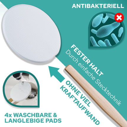 BELAVENA© muguras krēmveida līdzeklis | Uzlabota koncepcija 2025. gadam — optimāla muguras kopšana ar muguras krēmeri/muguras birsti, ieskaitot 4 nomaināmus spilventiņus — muguras krēmeris/muguras krēma līdzeklis