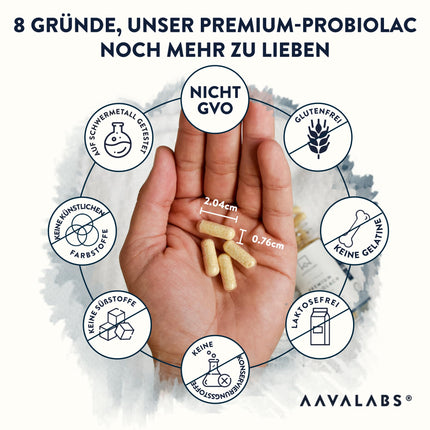 Premium Cultures Complex Intestinal Flora 120 miljardi CFU, 30 zarnu baktēriju probiotiku celmi: Lactobacillus Gasseri, Lactobacillus Reuteri, Lactobacillus Rhamnosus + cinks - 90 tabletes