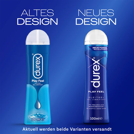 Durex Play Feel lubrikants – uz ūdens bāzes veidots lubrikants patīkamai slīdēšanai, maigs un pH draudzīgs – ​​100 ml (1 x 100 ml)