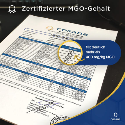 Cosana NZCAPE™30+ propolisa kakla aerosols ar manukas medu 400 MGO + no Jaunzēlandes un 100% tīrs propolisa aerosols mutei un kaklam