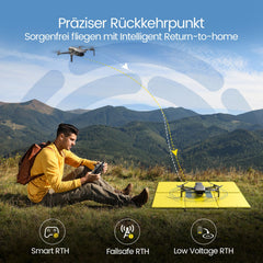 Holy Stone HS900 GPS drons ar 4K kameru pieaugušajiem, 3 asu bezkontaktu stabilizators, 48MP fotoattēli, 6 km pārraide, 30 minūšu lidojuma laiks, vizuālā izsekošana, QuickShots, kameras drons iesācējiem, svars zem 249 g C0