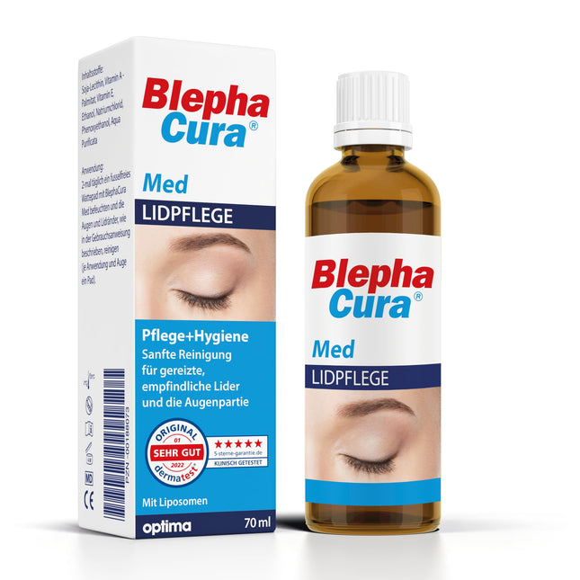 BlephaCura Lid Hygiene, liposomāla suspensija plakstiņu iekaisuma mazināšanai un ikdienas plakstiņu kopšanai, 70 ml šķīdums