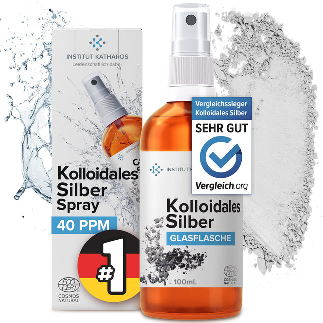 Koloidālā sudraba aerosols 100 ml | 100% dabīgs 40 PPM | Augsta koncentrācija, mazākas daļiņas, augstāka efektivitāte | Ražots ES.