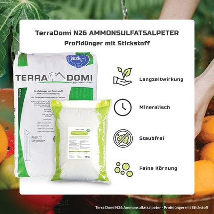 Turbo Fast Green 25 kg zāliena mēslojums pavasarim un vasarai I N26 slāpekļa mēslojums I Ideāli piemērots karstuma stresa gadījumā I Veselīgs, zaļš zāliens, pateicoties augšanas spurtam | Mēslojums zālieniem, ziediem, augļiem un dārzeņiem