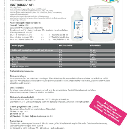 Medltrade InstruSol® AF+ dezinfekcijas līdzeklis medicīnas ierīcēm