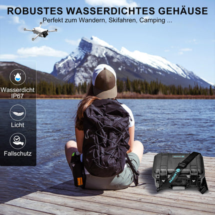 LEKUFEE ūdensnecaurlaidīgs korpuss DJI Mini 4 Pro/DJI Mini 3/DJI Mini 3 Pro un DJI Mini 3 aksesuāriem (tikai korpuss)