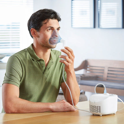 OMRON NEB6020 gada komplekts, rezerves maska ​​pieaugušajiem, inhalatora piederums OMRON X101 un X102 Total inhalatoriem, maska ​​pieaugušajiem, gaisa caurule, OMRON oriģinālais piederums
