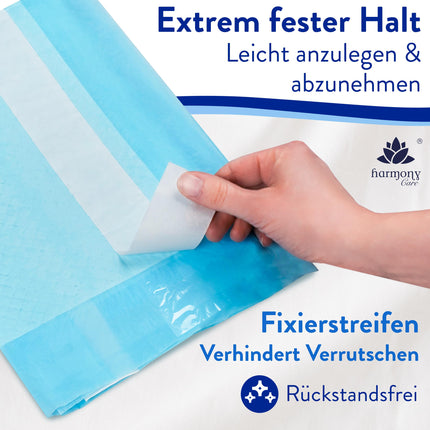 Harmony Care® 20 x XL nesaturēšanas gultas paliktņi, 6 slāņu aizsargieliktņi gultām - 80 x 150 cm absorbējoši medicīniskie paliktņi - neslīdoši nesaturēšanas paliktņi, vienreizlietojami
