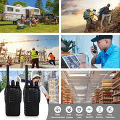 pofung rācijas profesionālās rācijas PMR446 baofeng Talkies 88E/888S rokas rotaļu rācija, rācija ar LED lukturīti un austiņām, USB savienojumu (2 gab.), 94*45*30mm, melnas
