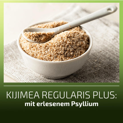 Kijimea® Regularis PLUS – jaunai zarnu sajūtai | Ar atlasītu metilcelulozi, dabīgo psiliju un 6 atlasītām baktēriju kultūrām.