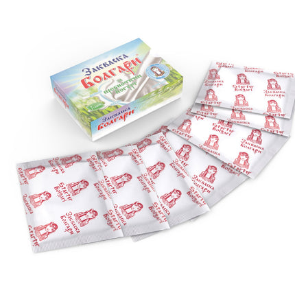 Jogurta ieraugs "BOLGARI" - 7 paciņas liofilizētu jogurta ieraugu ar Lactobacillus rhamnosus