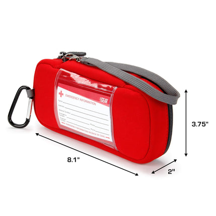 USA Gear Epipen Bag maza, izolēta medicīniskā soma ar ūdensnecaurlaidīgu ārējo slāni un izolētu oderi – diviem Epipen inhalatoriem, inhalatoram, insulīna šļircēm un svarīgiem alerģijas zāļu piederumiem.