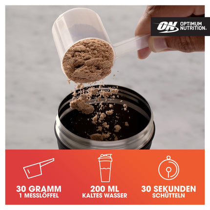 Optimum Nutrition Gold Standard 100% sūkalu proteīna pulveris muskuļu veidošanai un atjaunošanai ar dabiski sastopamu glutamīnu un BCAA aminoskābēm, dubulti bagātināta šokolāde, 29 porcijas, 899 g
