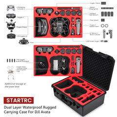STARTRC Avata soma DJI Avata aksesuāriem Ūdensizturīgs cietais futrālis DJI Avata ar DJI Goggles 2/Goggles V2/FPV kontrolieri/Kustību kontrolieri/4 baterijām