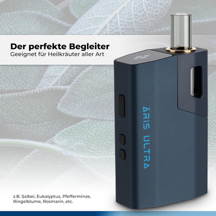 WOLKENKRAFT ÄRiS ULTRA Premium iztvaicētājs - USB-C | Titāna kamera | Temperatūra 100–220 °C | Darbības taimeris 3–7 min. | ECA konvekcijas tehnoloģija *Nakts zila*
