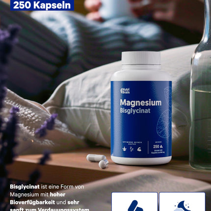 Magnija bisglicināts 2000 mg - AUGSTA DEVA, 250 kapsulas | Premium: Helatēts magnijs ar augstu biopieejamību mierīgam miegam, enerģijai, kauliem un muskuļiem, kā arī koncentrēšanās spējām.