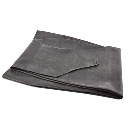 Rubberfashion lateksa zeķes ar garu, atvērtu purngalu - zeķes virs ceļiem - zeķes sievietēm un vīriešiem, melnas 0,4 mm XL/apavu izmērs: 45-47