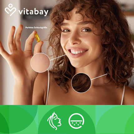 Vitabay E vitamīns 600 SV Depot augsta deva - 200 E vitamīna kapsulas vegāns un laboratorijā pārbaudīts ar tokoferolu un tokotrienolu - E vitamīns veicina šūnu aizsardzību pret oksidatīvo stresu