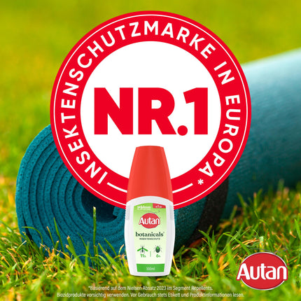 Autan Botanicals pumpveida aerosols kukaiņu atbaidīšanai, dabīga aktīvā viela no citronu eikalipta eļļas, 1 iepakojums (1 x 100 ml)