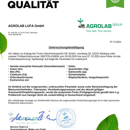 Ābolu sidra etiķis - 365 tabletes - augsta deva ar 1000 mg dienā - ar 10% ābolu etiķskābes - 6 mēnešu krājumi - bez nevēlamām piedevām - vegāns