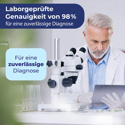 Mājas lietošanai paredzēts 2x Helicobacter Pylori eksprestests, vienkāršs antigēna fekāliju tests kuņģa darbības traucējumu, piemēram, grēmas vai gastrīta, noteikšanai, var izmantot kā pašpārbaudi (2x tests).