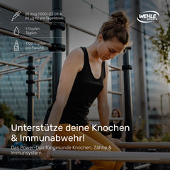 D3 K2 vitamīna pilieni augstā devā [1000 SV] - D3 K2 vitamīns augstā devā - D K2 vitamīns - D3 K2 vitamīna eļļa - D3 K2 vitamīns 1000 SV - 50 ml 1700 pilieni - Augsta biopieejamība - LABORATORIJAS TESTĒTS Wehle Sports®