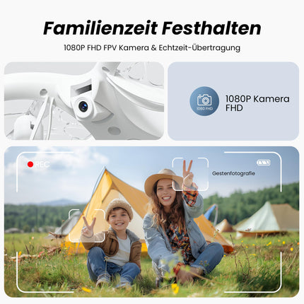 Ameta Morpho drons ar kameru bērniem, 1080P HD FPV drons iesācējiem, RC kvadrokopters ar 32 RGB gaismām/18 minūšu lidojuma laiks/STEM moduļi/pretpazaudēta skaņas signāla turētājs, rotaļlietu dāvanas zēniem un meitenēm