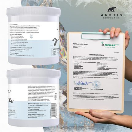 Arktis BioPharma Acacia Fiber Grow 300g aptiekas kvalitātē - Augstas devas, vegāns un laboratorijā pārbaudīts šķīstošo šķiedru pulveris - Šķiedrvielu uztura bagātinātājs zarnu floras atbalstam