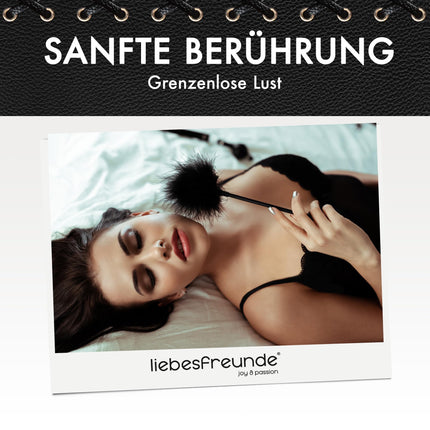 Liebesfreunde® Spalvu kutinātājs jutekliskām seksa spēlēm - Mazs seksa spalvu kušķis glāstīšanai un lutināšanai | Siešanas aksesuāri, BDSM seksa rotaļlietas pāriem