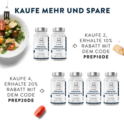 Premium Cultures Complex Intestinal Flora 120 miljardi CFU, 30 zarnu baktēriju probiotiku celmi: Lactobacillus Gasseri, Lactobacillus Reuteri, Lactobacillus Rhamnosus + cinks - 90 tabletes