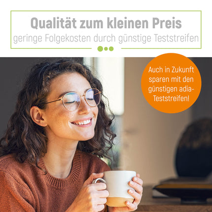 Diabēta komplekts: adia 50 asins glikozes testa strēmeles + 100 asins lancetes (universālas lancetes) glikozes līmeņa mērīšanai asinīs ar adia asins glikozes mērītāju