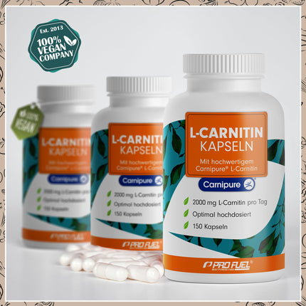 L-karnitīns augstā devā 2000 mg - 150 Carnipure® L-karnitīna kapsulas ar L-karnitīna tartrātu - augstākās kvalitātes izejviela Carnipure® no Lonzas - bez nevēlamām piedevām - laboratorijā pārbaudīts ar sertifikātu - vegāns