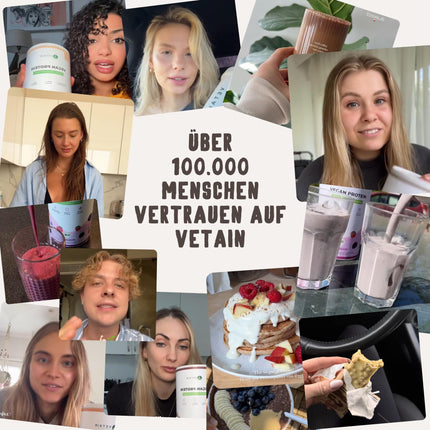 VETAIN vegānu proteīna pulveris ar vaniļas garšu - 21 g proteīna vienā porcijā - bioloģisks vegānu proteīna pulveris, kas pagatavots no zirņu, rīsu, linsēklu, ķirbju sēklu un kaņepju sēklu proteīna - bez alergēniem un pievienota cukura - 600 g