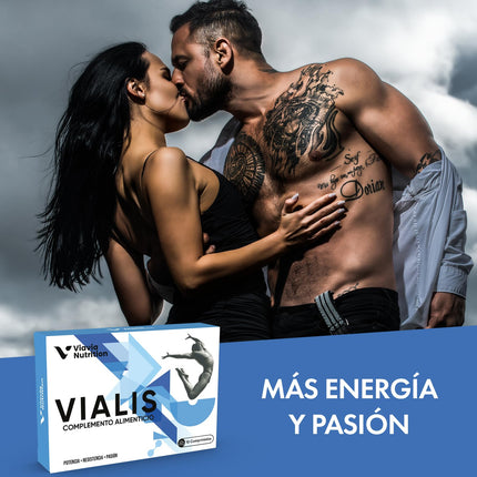 VIALIS – Dabīgs uztura bagātinātājs aktīviem vīriešiem – Extra Strong – Augstā devā ar maka, žeņšeņa, Tribulus Terrestris un L-arginīna