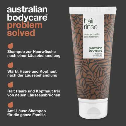 Australian Bodycare galvas utu šampūns 200 ml – Ar 100% dabīgu tējas koka eļļu, visai ģimenei pēc galvas utu apstrādes