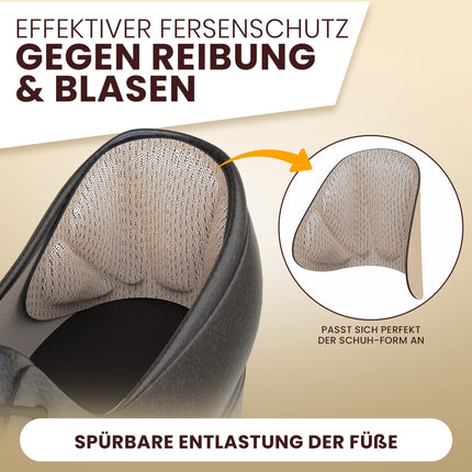 FERSENFREUND© Premium papēžu spilvenu apavu zolītes - ORIĢINĀLAS - papēžu aizsardzības papēžu spilvenu gēla pretslīdes zolītes pārāk lieliem apaviem un zābakiem Apavu pildījums Papēžu aizsargspilveni pret tulznām 6 gabalu komplekts