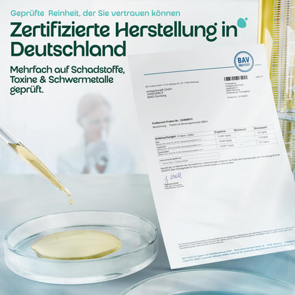 omega3zone Premium Omega-3 zivju eļļas šķidrums – augsta deva: 5400 mg vienā porcijā triglicerīdu veidā – laboratorijā pārbaudīts, rūpīgi attīrīts, ražots Vācijā – 500 ml ar citrona garšu