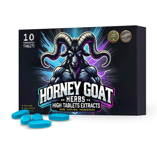 GOAT POWER x 10 tabletes | 600 mg – īpaši spēcīgs – dabīgs uztura bagātinātājs lielākai iekārei un baudai – satur lielas devas ar maka, žeņšeņu un tribulus terrestrus