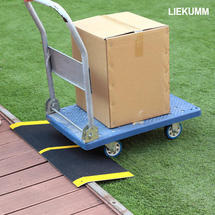 LIEKUMM 40 x 80 cm durvju sliekšņa rampa, līdz 300 kg, viegla piekļuves rampas sliekšņa rampa ar neslīdošu virsmu, apmales rampa durvīm, kāpnēm, pakāpieniem