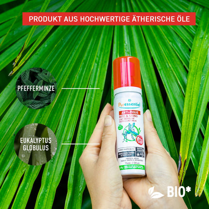 Puressentiel - pretkodienu atbaidīšanas un nomierinošs aerosols - mērenajiem un tropiskajiem apgabaliem - 100% dabīga aktīvā viela - 75 ml