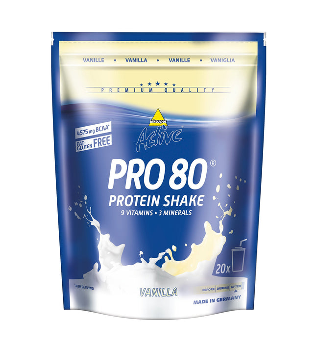 Inkospor Active Pro 80 proteīna kokteilis, vaniļas, 500 g iepakojums
