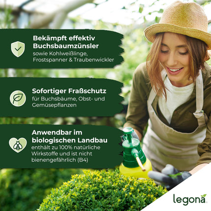 Legona® Xentari kodēm un kāpuriem nekaitīgs kastīšu kožu aerosols | Kodes, baltā kāposttauriņa un ziemas kodes bioloģiskā kontrole | Nav bīstams bitēm