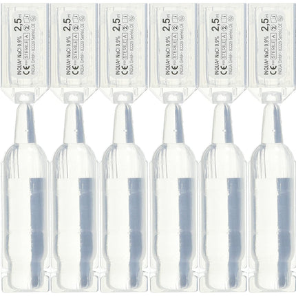 INQUA® inhalācijas šķīdums | 50 ampulas pa 2,5 ml katra | Izotonisks sāls šķīdums inhalācijām pieaugušajiem, bērniem un zīdaiņiem | bez konservantiem | NaCl 0,9%