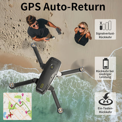 K610 GPS drons ar kameru 4K S0NY IMX SD karte profesionāls drons pieaugušajiem, 4K RC AI droni ar automātisku atgriešanos mājās, zem 249 g, GPS droni ar bezkontaktu motoru, sekojiet man, intereses punkts iesācējiem
